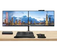 Lenovo ThinkVision T22v 22-inch, 2-Pack Bundle with T22i, HDMI, DisplayPort, Webcam, Speaker, Microphone, Dual Monitor Stand, ThinkPad USB-C Dock, MK670 Wireless Keyboard and Mouse, Wrist Pad