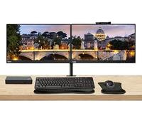 Lenovo ThinkVision T22v 22-inch 2-Pack T22i Bundle with HDMI, DisplayPort, Webcam, Speaker, Microphone, Dual Monitor Stand, ThinkPad USB-C Dock, MK270 Wireless Keyboard and Mouse, and Wrist Pad