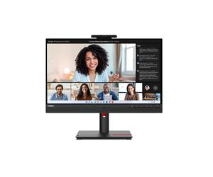 Lenovo ThinkVision T24mv-30 23.8" 1920 x 1080 Full HD IPS WLED Flat Video Conferencing Monitor - 5MP Webcam, Dual 5W Speakers, USB-C, Ethernet, HDMI,