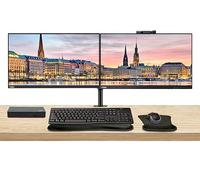 Lenovo ThinkVision T24v 24-inch, 2-Pack Bundle with T24i, HDMI, DisplayPort, Webcam, Speaker, Microphone, Dual Monitor Stand, ThinkPad USB-C Dock, MK270 Wireless Keyboard and Mouse, and Wrist Pad