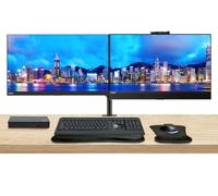 Lenovo ThinkVision T27hv 27-inch, 2-Pack Bundle with T27h, HDMI, DisplayPort, Webcam, Speaker, Microphone, Dual Monitor Stand, ThinkPad USB-C Dock, MK540 Wireless Keyboard & Mouse, Mouse & Wrist Pad