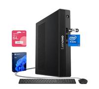 Lenovo V100q Business Tiny Desktop, Intel 4-Core Processor, 32GB DDR5 RAM, 1TB SSD, Support 2-Monitor 4K, DP, HDMI, RJ-45, Wi-Fi 6, Wired Keyboard & Mouse, Windows 11 Pro, PC for Home & Office