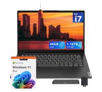 Lenovo V14 14" FHD Business Laptop, Intel i7-13620H, 40GB DDR4 RAM, 1.16TB Storage(1TB SSD+160GB Docking Station Set), Intel UHD Graphics, Wi-Fi 6, 720p HD Camera, Win 11 Pro, Black
