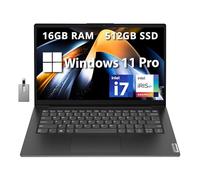 Lenovo V14 G3 14″ FHD Business Laptop, Intel i7-1255U, 16GB DDR4 RAM, 512GB PCIe SSD, Intel Iris Xe Graphics, HD Webcam, Wi-Fi 6, Bluetooth, Win 11 Pro, Black, 32GB Hotface USB Card