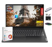 Lenovo V15 Business Laptop Premium, 15.6” FHD Display, Lifetime MS Office, 8-Core AMD Ryzen 7 7730U, 24GB RAM, 1TB Storage (512GB SSD + 500GB Ext), Wi-Fi 6, RJ-45 NumPad, MarxsolAccessory, Win 11 Pro