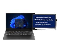 Lenovo V15 G3 School & Business Laptop 15.6" IPS FHD Display (Intel i5-1235U, 8GB DDR4, 512GB SSD, Intel UHD, WiFi 6, Webcam, Bluetooth 5.3, No OS) with Duex Max DS Monitor