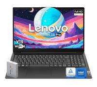 Lenovo V15 Laptop, Intel Celeron N4500 Processor, 15.6" FHD 1920x1080 Anti-Glare LED Display, 16GB RAM, 256GB PCIe SSD, Ethernet Port RJ-45, WiFi 6 & Bluetooth 5.2, Windows 11 Pro, WOWPC Recovery USB