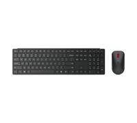 Lenovo Pro Combo 6000 - Keyboard and Mouse Set - Wireless - 2.4 GHz, Bluetooth 5.3 - QWERTZ - German - Dark Black - Brown Box