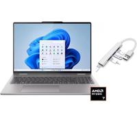 Lenovo Yoga 2-in-1 16 2K Touch Laptop | AMD Ryzen 7 8840HS Beat Intel Ultra 5| AMD Radeon Graphics | Backlit | Fingerprint | 16GB RAM DDR5 | 1024GB SSD | Windows 11 Home | Bundle with USB 3.0 Hub