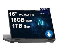 Lenovo Yoga 7 16 2-in-1 AI PC Laptop 16" WUXGA IPS Touch Glossy Intel 12-core Ultra 7 155U 16GB RAM 1TB SSD Backlit Fingerprint Thunderbolt FHD IR Privacy Camera Win11 w/ICP Accessory