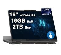 Lenovo Yoga 7 16 2-in-1 AI PC Laptop 16" WUXGA IPS Touch Glossy Intel 12-core Ultra 7 155U 16GB RAM 2TB SSD Backlit Fingerprint Thunderbolt FHD IR Privacy Camera Win11 w/ICP Accessory