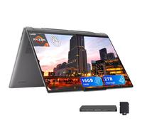 Lenovo Yoga 7 2-in-1 16" 2K Touchscreen Laptop, AMD Ryzen 7 8840HS, 16GB LPDDR5X, 2TB Storage (1TB SSD+1TB Docking Station Set), Backlit Keyboard, Fingerprint, Copilot, FHD Webcam, Win 11, Grey