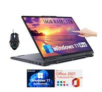 Lenovo Yoga 7 2-in-1 16" 2K Touchscreen Laptop - AMD Ryzen 7 8840HS(8-core), Windows 11 Pro&Microsoft Office Fingerprint, Backlit Keyboard (16GB LPDDR5X RAM | 1TB SSD)