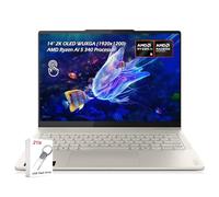 Lenovo Yoga 7 2-in-1 2025 Copilot+ PC with 14" 2K OLED Touchscreen Laptop, AMD Ryzen AI 5 340 Processor, 16GB LPDDR5X-7500 Memory, 512GB SSD, Wi-Fi7, Win11 Pro, Seashell, w/2TB USB Drive, W/GaLiMu