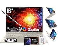 Lenovo Yoga 7 2-in-1 AI PC Copilot+ Laptop, 16" 2K LCD Touchscreen, AMD 8-Core Ryzen AI 7 350, 16GB LPDDR5X, 2TB SSD, WiFi 7, Backlit KB, Fingerprint, 1080P Webcam, W/128 PSD, Win 11 PRO