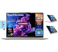 Lenovo Yoga 7 2-in-1 AI PC Laptop 16.0" Touchscreen IPS WUXGA Display (AMD Ryzen AI 5 340, 16GB LPDDR5X, 512GB SSD, Backlit KB, Fingerprint, WiFi 7, HD Webcam, Win 11 Pro) w/DKZ USB Port Expander