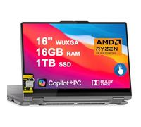Lenovo Yoga 7 2-in-1 Laptop 16" WUXGA IPS Touch AMD 8-core Ryzen 7 8840HS (>i7-12700H) 16GB RAM 1TB SSD for Creator Designer Business Professional Win11 ICP Hub w/Copilot AI PC