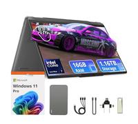 Lenovo Yoga 7i 14" 2-in-1 WUXGA Touchscreen Laptop, 16GB LPDDR5X, 1.16TB Storage(1TB SSD & 160GB Docking Station Set), Intel Ultra 7 155U, FHD Camera, Backlit Keyboard, Fingerprint, Win 11 Pro, Grey