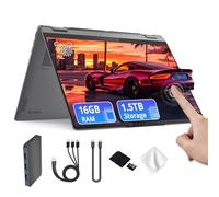 Lenovo Yoga 7i 2-in-1 16" 2K Touchscreen Laptop, Intel Ultra 5 226V, 16GB LPDDR5X, 1.5TB Storage(512GB SSD & 1TB Docking Station), Intel Arc Graphics, Backlit Keyboard, Fingerprint, Win 11, Gray