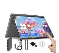Lenovo Yoga 7i 2-in-1 16" WUXGA Touchscreen Laptop, Intel Ultra 7 155U, 16GB LPDDR5X, 2TB Storage(1TB SSD&1TB Docking), Fingerprint Reader, Backlit Keyboard, WiFi 6E, Win 11 Pro, Grey