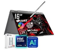 Lenovo Yoga 7i 2-in-1 AI Ready Laptop, 16" 2K Touchscreen, Core Ultra 5 226V(>Ultra 7 155U), Copilot+ PC, Backlit Keyboard, Fingerprint, WiFi 7, Windows 11 Pro, Gray(16GB 8533 MHz DDR5 RAM | 2TB SSD)