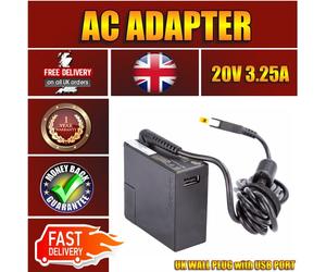 Lenovo Yoga 900-13ISK Model 80S Laptop Yellow Tip 65W Power Charger Supply