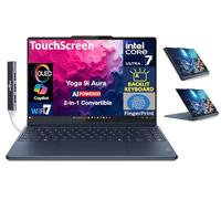 Lenovo Yoga 9i Aura Edition HIGH Performance 2-in-1 Laptop 14.0" Touchscreen OLED 2.8K Display (Intel Ultra 7-258V, 32GB LPDDR5X, 2TB SSD, Backlit KB, Fingerprint, Win11Home) w/DKZ USB Port Expander