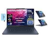 Lenovo Yoga 9i Aura Edition HIGH Performance 2-in-1 Laptop 14.0" Touchscreen OLED 2.8K Display (Intel Ultra 7-258V, 32GB LPDDR5X, 1TB SSD, Backlit KB, Fingerprint, Win11Pro) w/DKZ USB Port Expander