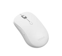 Lenovo Yoga - Silent Bluetooth Mouse (Wireless, Ergonomic, Ambidextrous, Optical IR LED Sensor, 6 Buttons, Scroll Wheel, Simultaneous Connectivity, x1 AA Battery) - Seashell