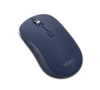 Lenovo Yoga - Silent Bluetooth Mouse (Wireless, Ergonomic, Ambidextrous, Optical IR LED Sensor, 6 Buttons, Scroll Wheel, Simultaneous Connectivity, x1 AA Battery) - Cosmic Blue