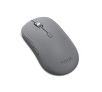 Lenovo Yoga - Silent Bluetooth Mouse (Wireless, Ergonomic, Ambidextrous, Optical IR LED Sensor, 6 Buttons, Scroll Wheel, Simultaneous Connectivity, x1 AA Battery) - Moon Grey