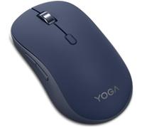 Lenovo Yoga - Silent Bluetooth Mouse (Wireless, Ergonomic, Ambidextrous, Optical IR LED Sensor, 6 Buttons, Scroll Wheel, Simultaneous Connectivity, x1 AA Battery) - Cosmic Blue