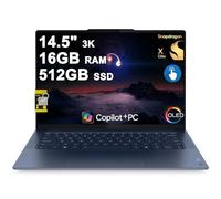 Lenovo Yoga Slim 7 Laptop 14.5" 3K OLED Touch (100% DCI-P3 1000nits HDR Peak) Qualcomm 12-core Snapdragon X Elite (Up to 45 TOPS) 16GB RAM 512GB SSD For Designer Business Work Win11 ICP Hub Copilot AI