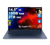 Lenovo Yoga Slim 7 Laptop 14.5" 3K OLED Touch (100% DCI-P3 1000nits HDR Peak) Qualcomm 12-core Snapdragon X Elite (Up to 45 TOPS) 16GB RAM 2TB SSD For Creator Business Work Win11Pro ICP Hub Copilot AI