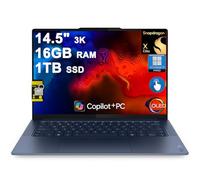 Lenovo Yoga Slim 7 Laptop 14.5" 3K OLED Touch (100% DCI-P3 1000nits HDR Peak) Qualcomm 12-core Snapdragon X Elite (Up to 45 TOPS) 16GB RAM 1TB SSD For Creator Business Work Win11Pro ICP Hub Copilot AI