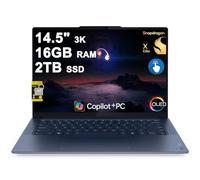 Lenovo Yoga Slim 7 Laptop 14.5" 3K OLED Touch (100% DCI-P3 1000nits HDR Peak) Qualcomm 12-core Snapdragon X Elite (Up to 45 Tops) 16GB RAM 2TB SSD for Designer Business Work Win11 ICP Hub Copilot AI