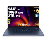 Lenovo Yoga Slim 7 Laptop 14.5" 3K OLED Touch (100% DCI-P3 1000nits HDR Peak) Qualcomm 12-core Snapdragon X Elite (Up to 45 Tops) 16GB RAM 2TB SSD for Creator Business Work Win11 ICP Hub Copilot AI