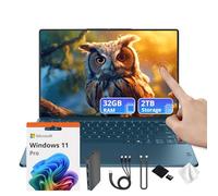 Lenovo Yoga Slim 9i 14" 4K OLED Touch Laptop, Intel Ultra 7 258V, 32GB RAM, 2TB Storage(1TB SSD&1TB Dock Set), Intel Arc Graphics, Backlit Keyboard, Copilot+PC, Fingerprint, Win 11 Pro, Tidal Teal