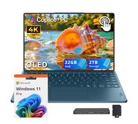 Lenovo Yoga Slim 9i 14" 4K OLED Touch Laptop, Intel Ultra 7 258V, 32GB RAM, 2TB Storage(1TB SSD+1TB Docking Station), Intel Arc Graphics, Backlit Keyboard, Copilot+PC, Fingerprint, Win 11 Pro, Teal