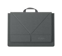 Lenovo Yoga Tote Sleeve Case for Laptops with 14-inch Display, Multi-Compartment Organizer with Convertible Stand, Lightweight Protective Polyester & Microfiber Sleeve, Luna Grey