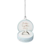 Lenox 2023 Together Forever Ring Box Ornament, Porcelain, Multi Color, 0.32