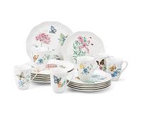 Lenox 6342794 Lenox Butterfly Meadow 18-Piece Dinnerware Set White