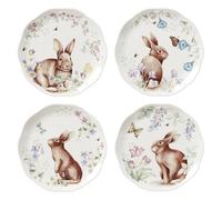 Lenox 7903001 Butterfly Meadow Bunny 4-Piece Accent Plate Set, Porcelain, Multicolor