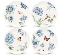 Lenox 833416 Butterfly Meadow Blue 4-Piece Dessert Plate Set