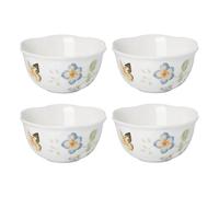 Lenox 880122 Butterfly Meadow 4-Piece Dessert Bowl Set, Porcelain, White