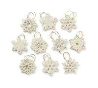 Lenox 890425 Snowflake 10-Piece Ornament Set, Christmas