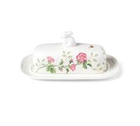 Lenox 7907223 Butterfly Meadow Bunny Covered Butter Dish, Porcelain, Multicolor
