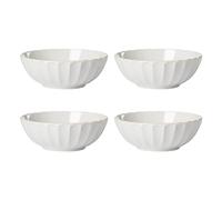 Lenox 893545 French Perle 4-Piece Scallop Bowl Set, Stoneware, White