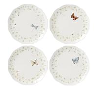 Lenox 894542 Butterfly Meadow Vines 4PC Dinner Plate Set, Porcelain, Multicolor