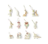 Lenox 895921 How The Grinch Stole Christmas 12-Piece Ornaments | porcelain | 1.75" | gold accents | mini hangable grinch, cindy lou who, max & more| holiday indoor decor, grinch fans